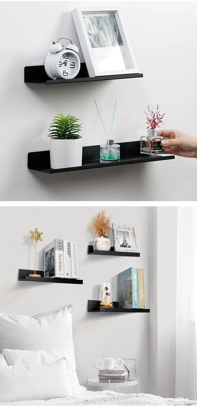 Wandregal Aluminium – 3 Größen, Schwarz & Weiß