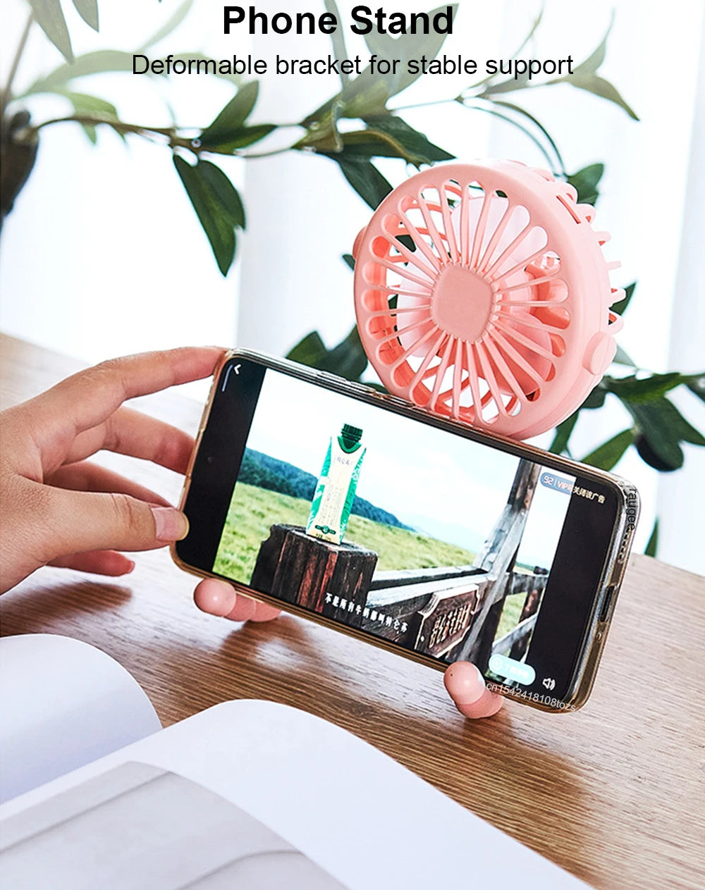 Clip-Ventilator USB wiederaufladbar – 360° drehbar, Mini-Lüfter für Kinderwagen & Schreibtisch