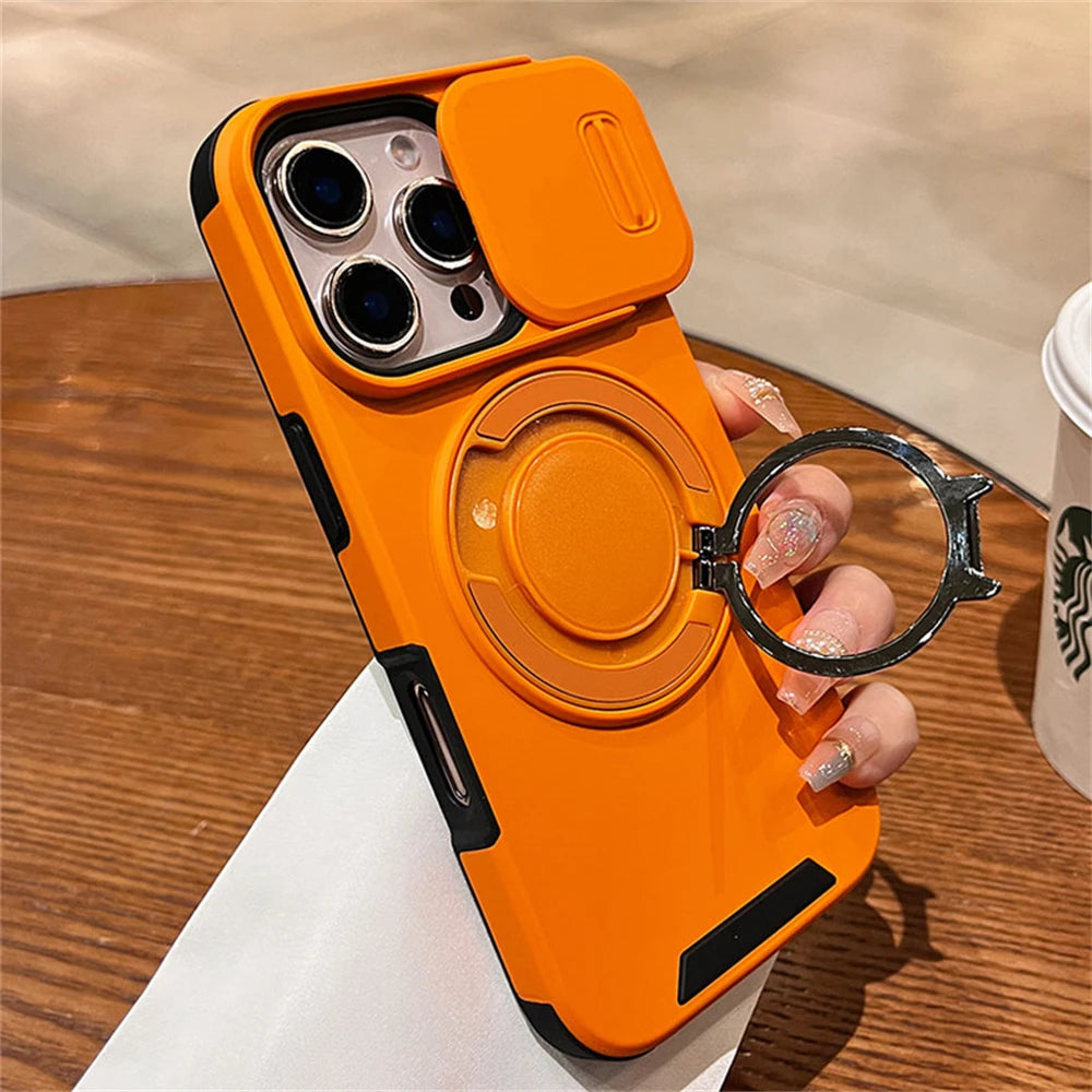 iPhone Hülle mit Magnetring & Slide-Kameraschutz | 11–17 Pro Max