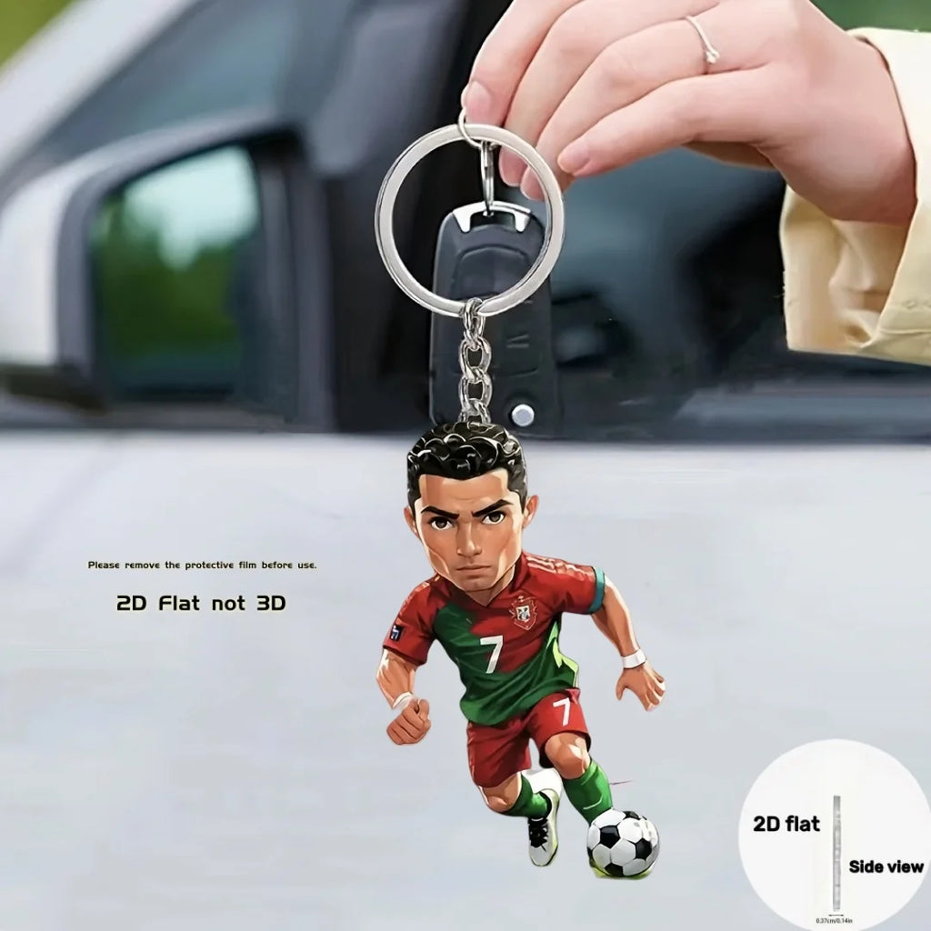 Schlüsselanhänger Fußball-Star – Acryl, Auto & Tasche