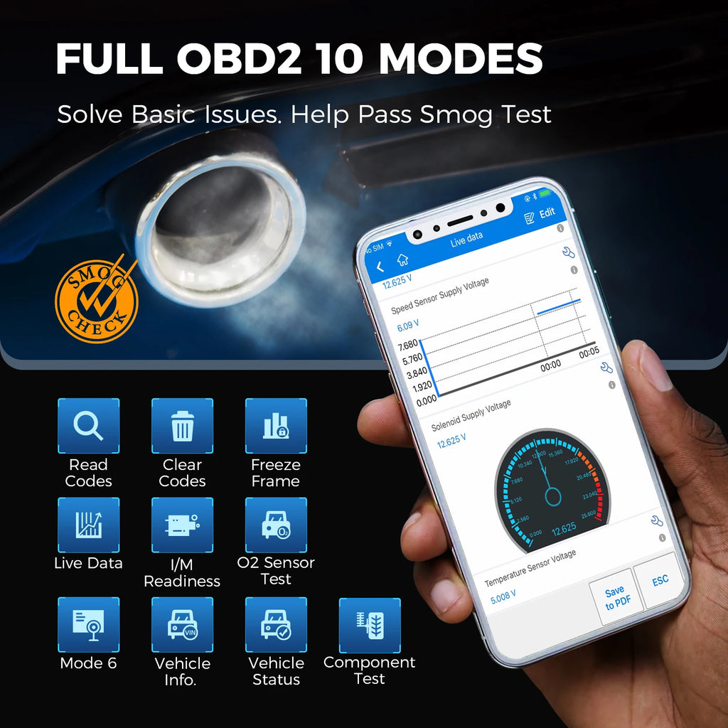 Autel AP200 Bluetooth OBD2 Scanner – Alle Systeme, 19 Servicefunktionen, iOS & Android