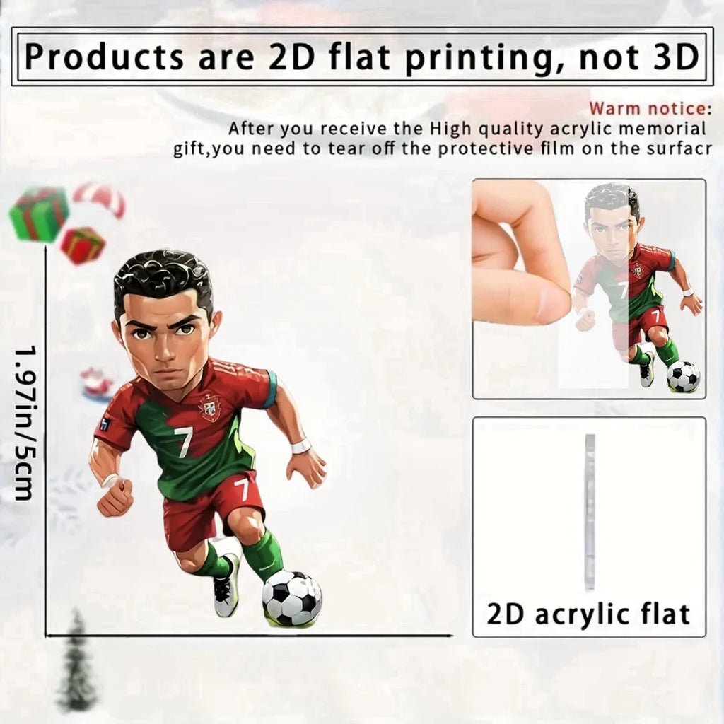 Schlüsselanhänger Fußball-Star – Acryl, Auto & Tasche
