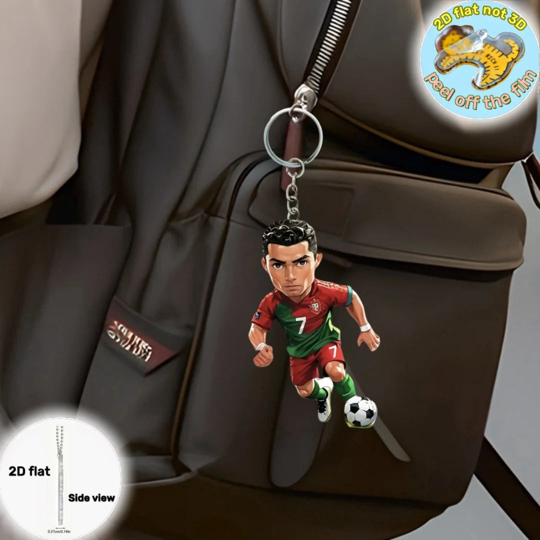 Schlüsselanhänger Fußball-Star – Acryl, Auto & Tasche