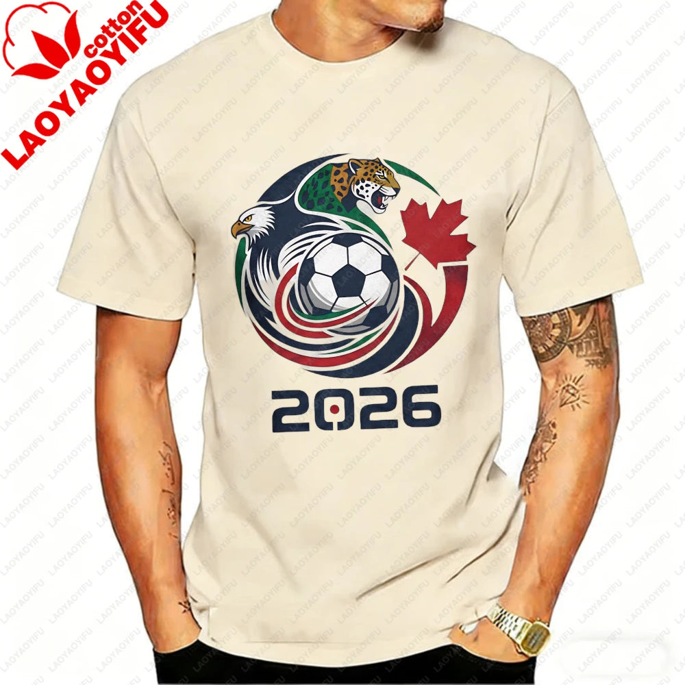 Herren Sport T-Shirt WM 2026 – USA, Kanada & Mexiko Fußball-Fan