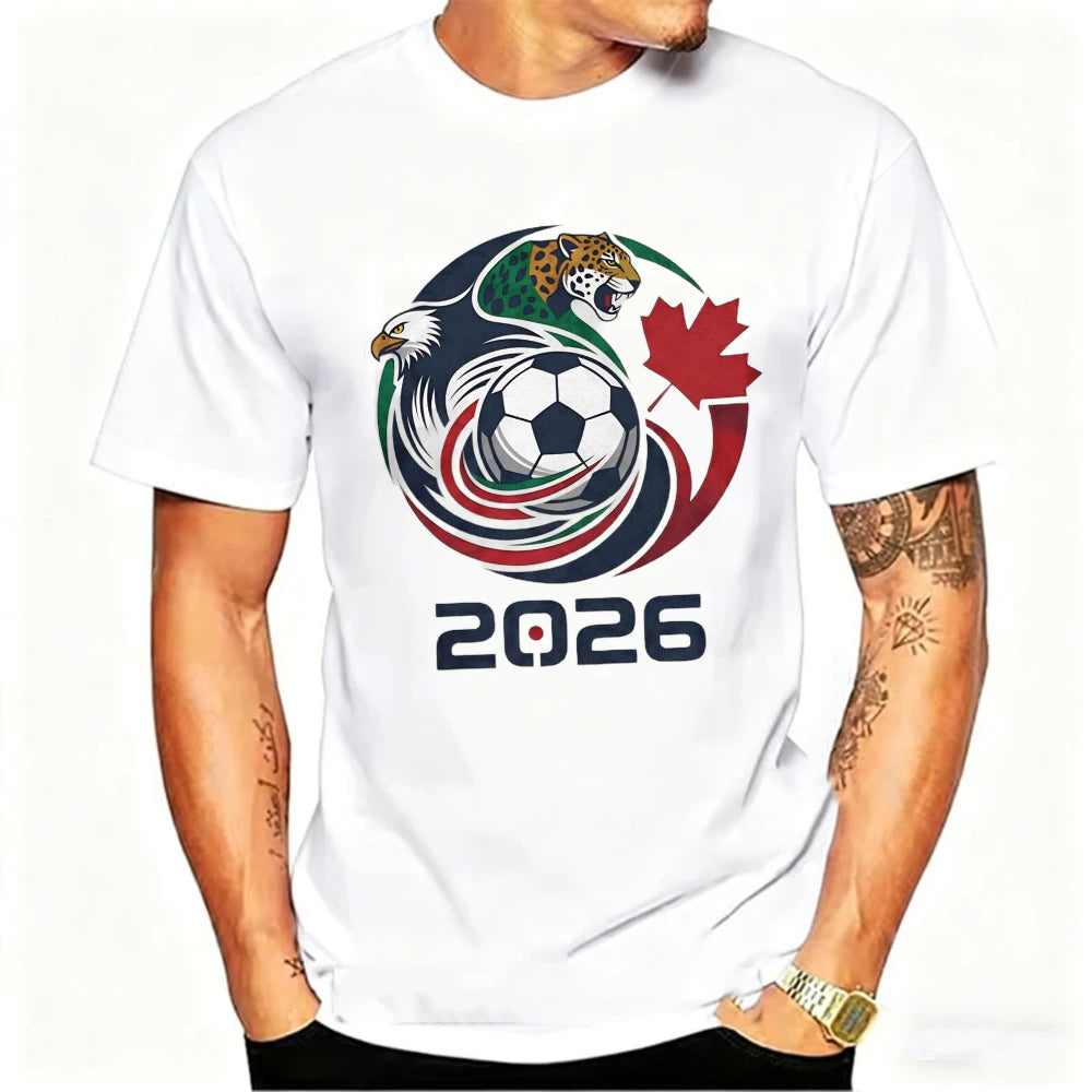 Herren Sport T-Shirt WM 2026 – USA, Kanada & Mexiko Fußball-Fan