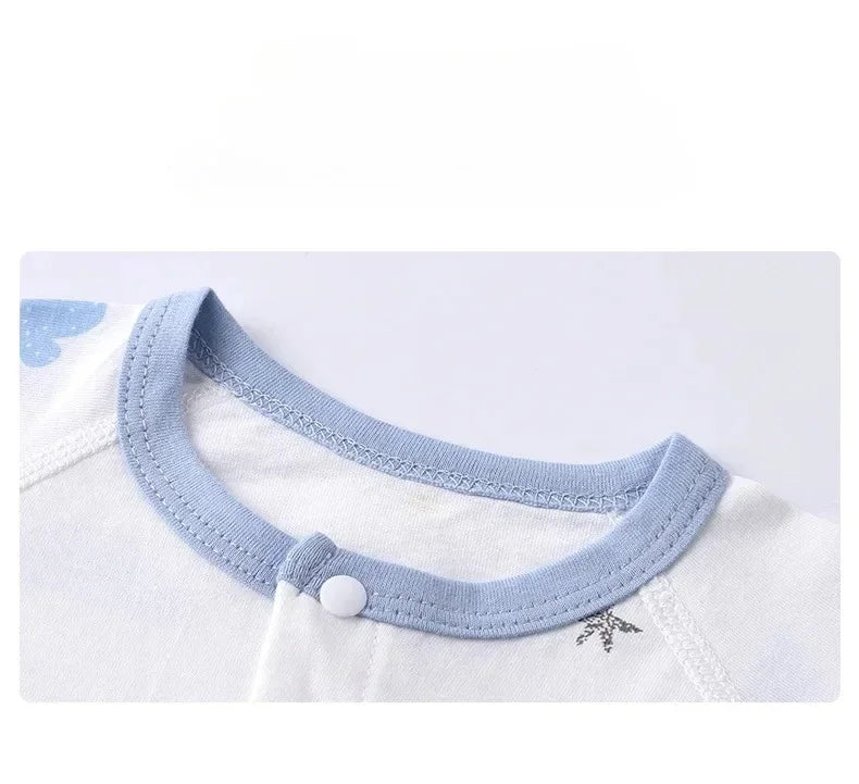 Baby-Strampler Sommer – Kurzarm, 100% Baumwolle & Pyjama