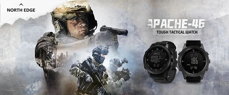 Outdoor-Digitaluhr Herren – Militär, Kompass & 50m wasserdicht