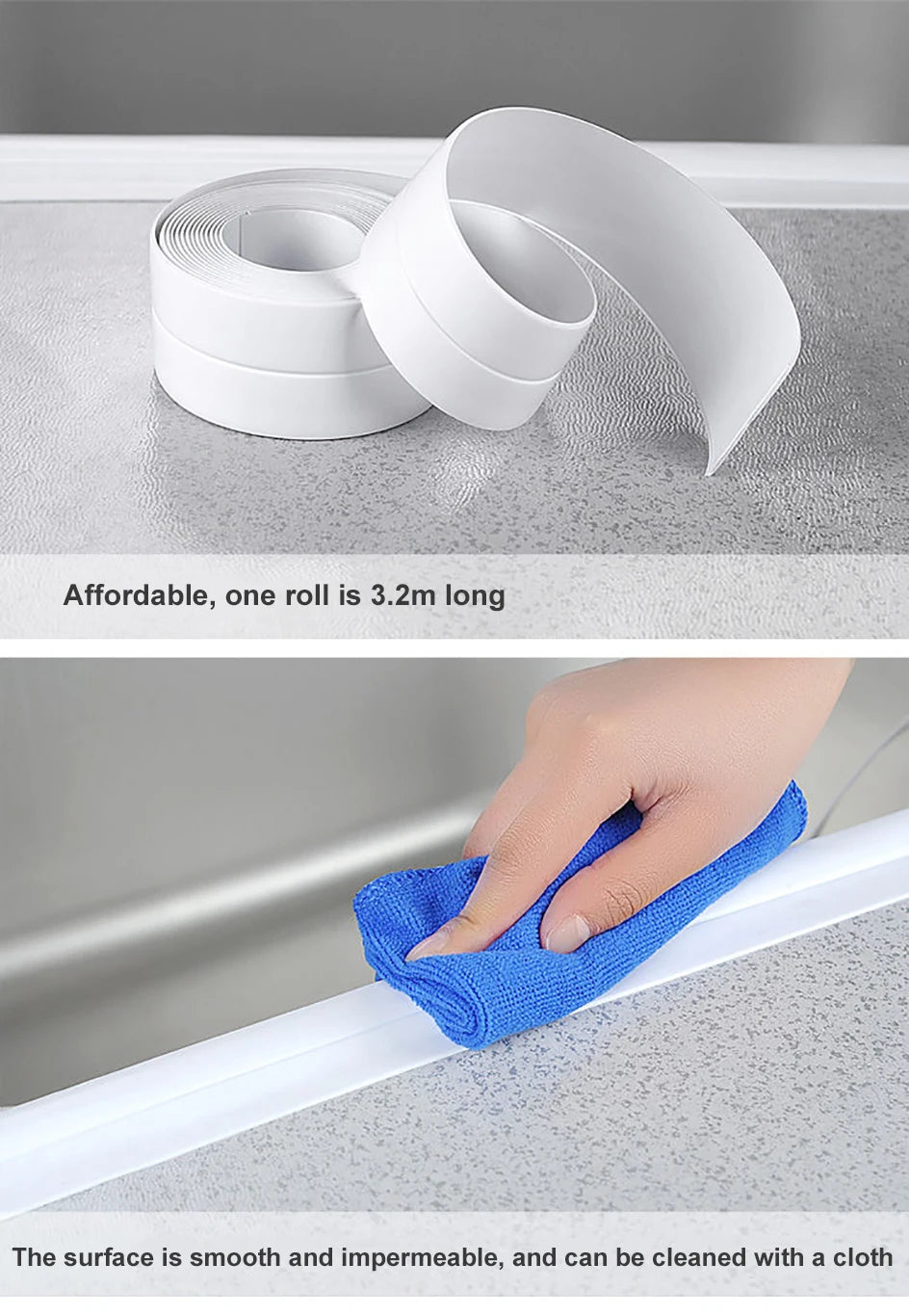 Fugenband selbstklebend PVC 3,2m – Wasserdicht & ölbeständig