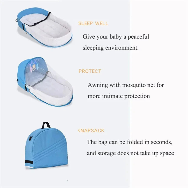 Baby-Reisebett faltbar – Moskitonetz, Matratze & Camping