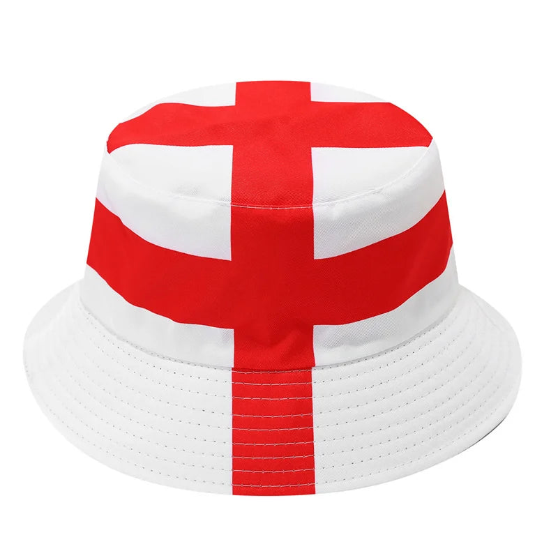 Länderflaggen Bucket Hat – Wendbar, Fußball-Fan & Outdoor