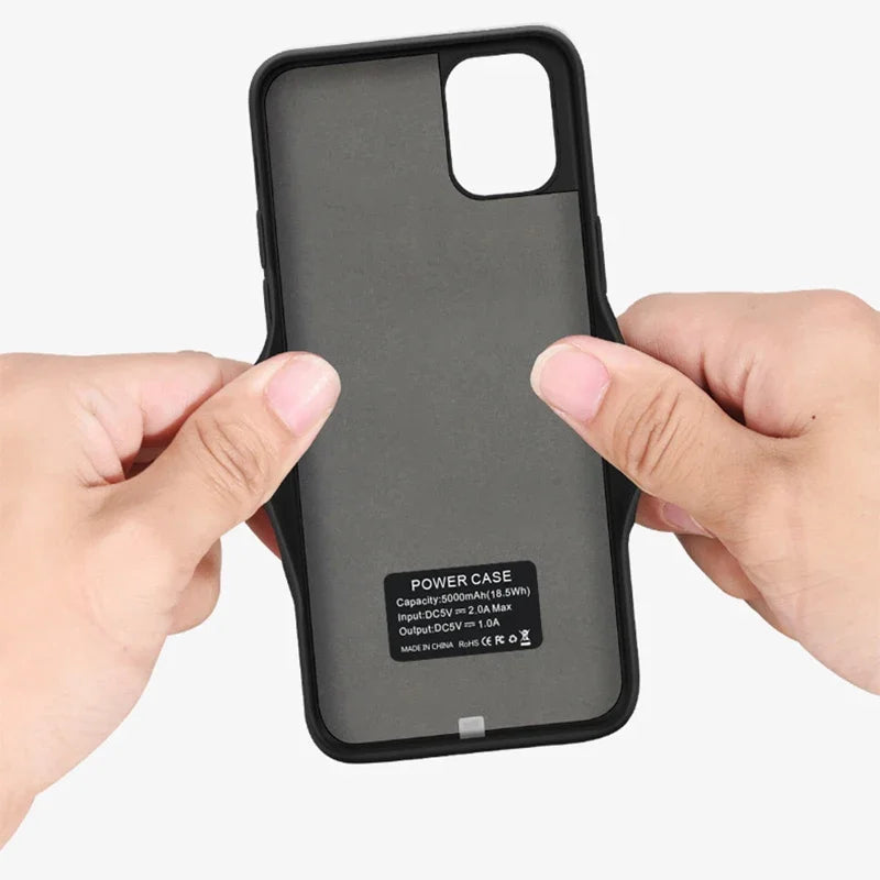 iPhone Akku-Hülle mit Powerbank – 4000–6000 mAh | iPhone 6 bis 17 Pro Max