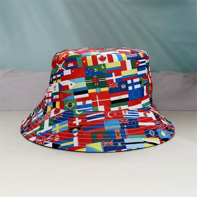 Länderflaggen Bucket Hat – Wendbar, Fußball-Fan & Outdoor
