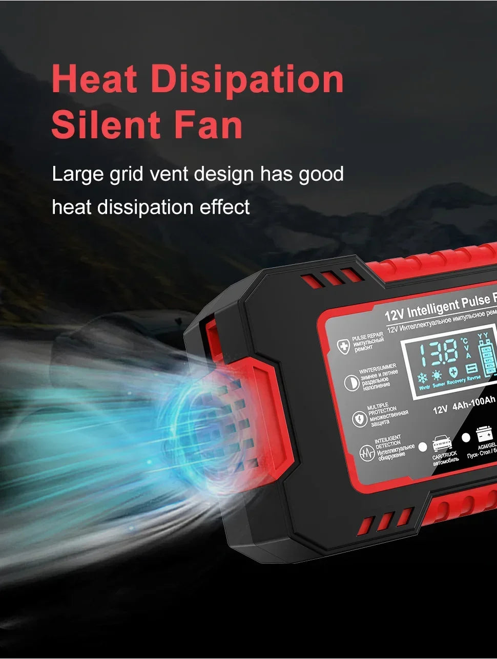 Smart Puls-Batterieladegerät 12V 6A – LCD & AGM/GEL