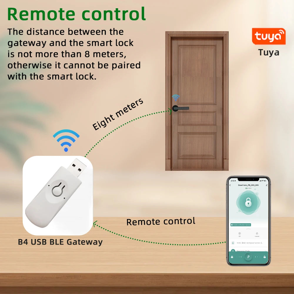 RAYKUBE M5 Fingerabdruck-Türschloss – Bluetooth & Tuya