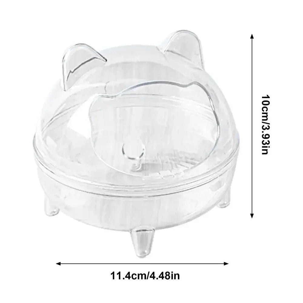 Hamster-Badhaus – Transparent, Anti-Spill & für Kleintiere