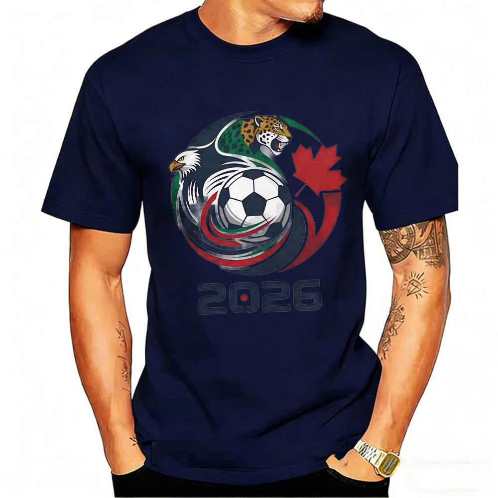 Herren Sport T-Shirt WM 2026 – USA, Kanada & Mexiko Fußball-Fan