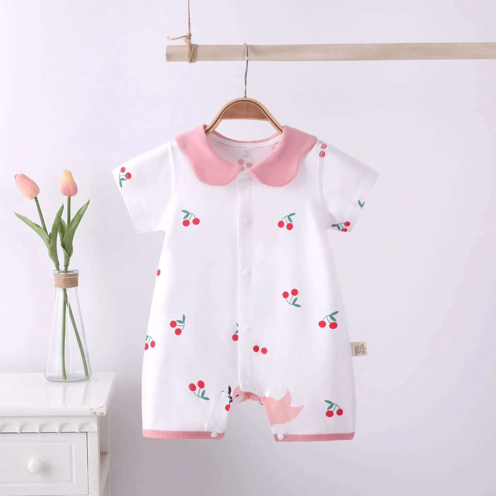 Baby-Strampler Sommer – Kurzarm, 100% Baumwolle & Pyjama
