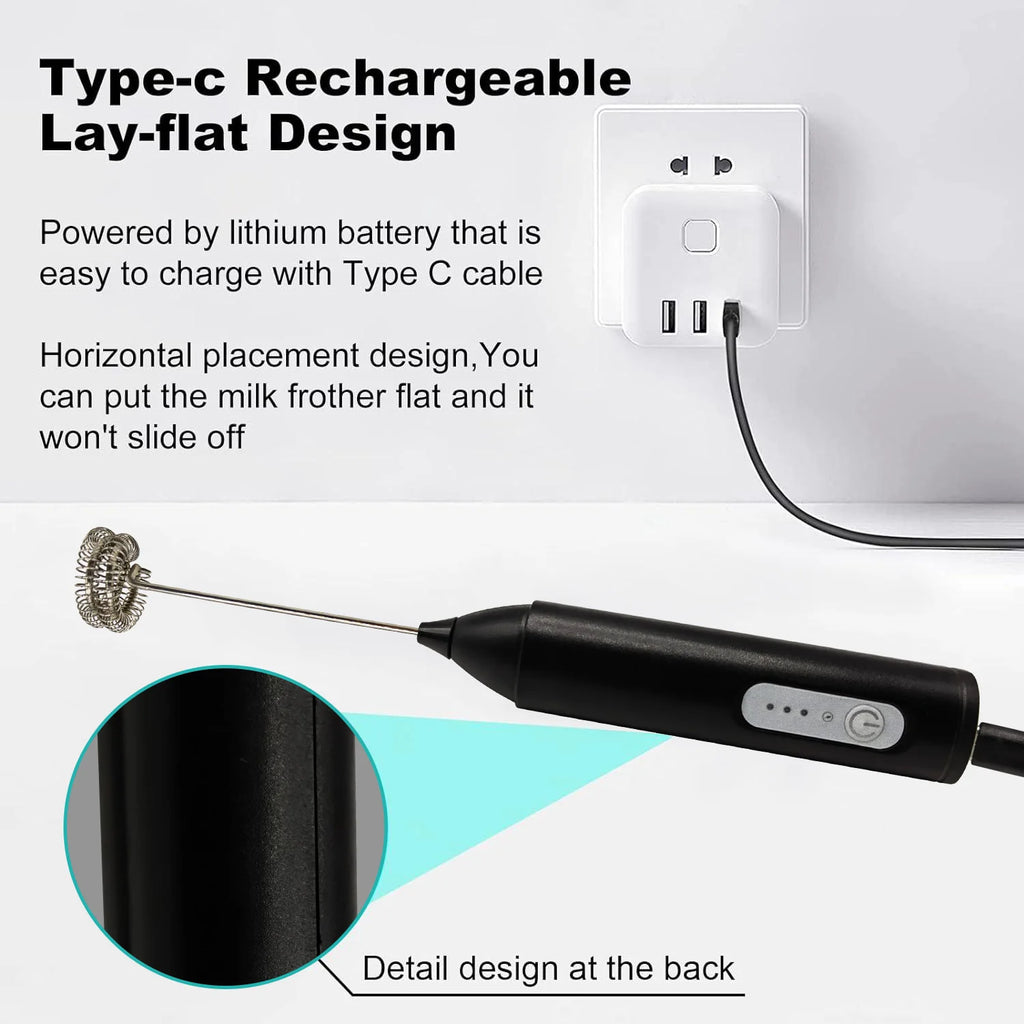 Mini Milchaufschäumer USB – 3 Stufen Kaffee & Cappuccino