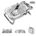 Baby-Badewanne faltbar – Thermometer, Schwimmkissen & Ablauf