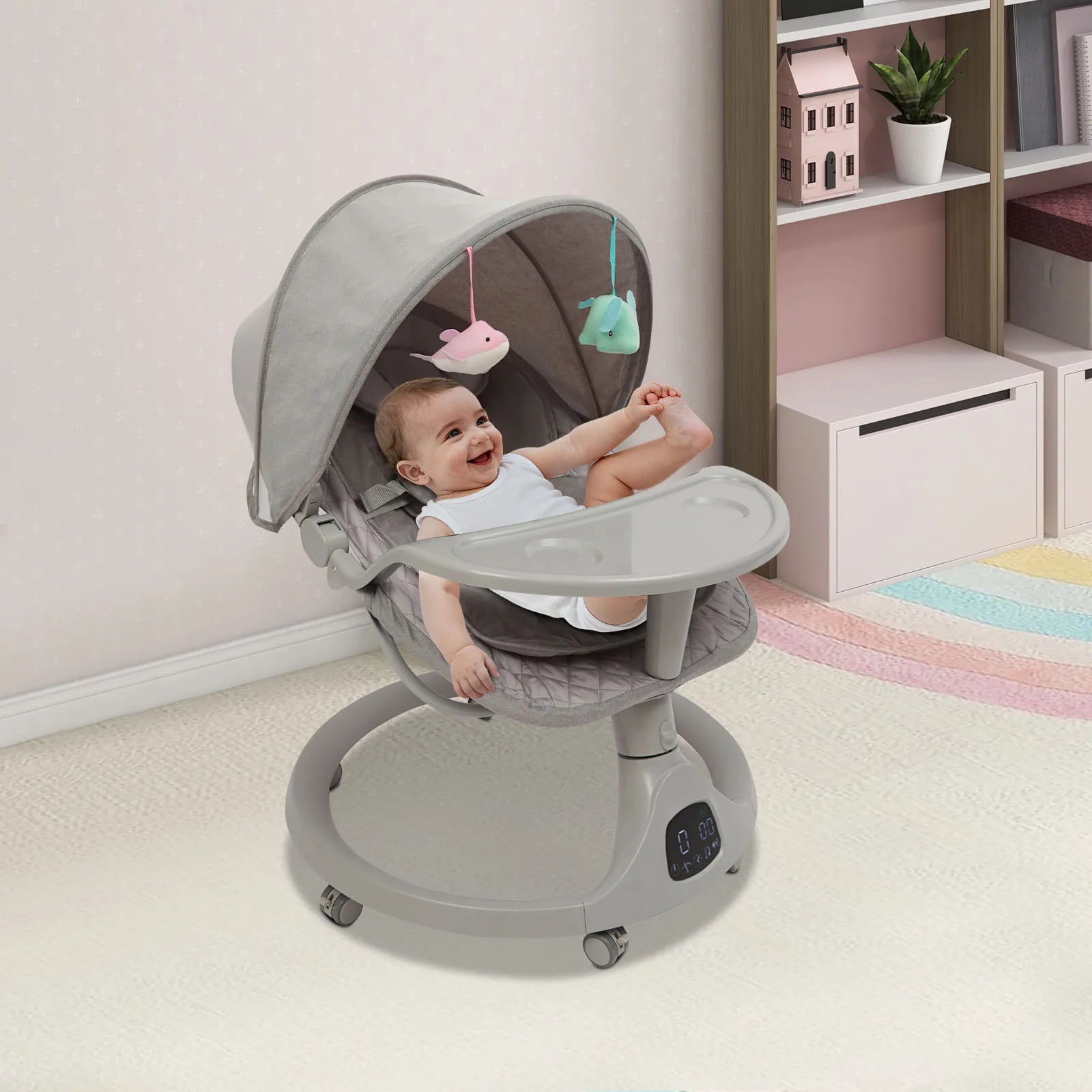 Elektrische Baby-Wiege – Bluetooth, Fernbedienung & 5 Stufen