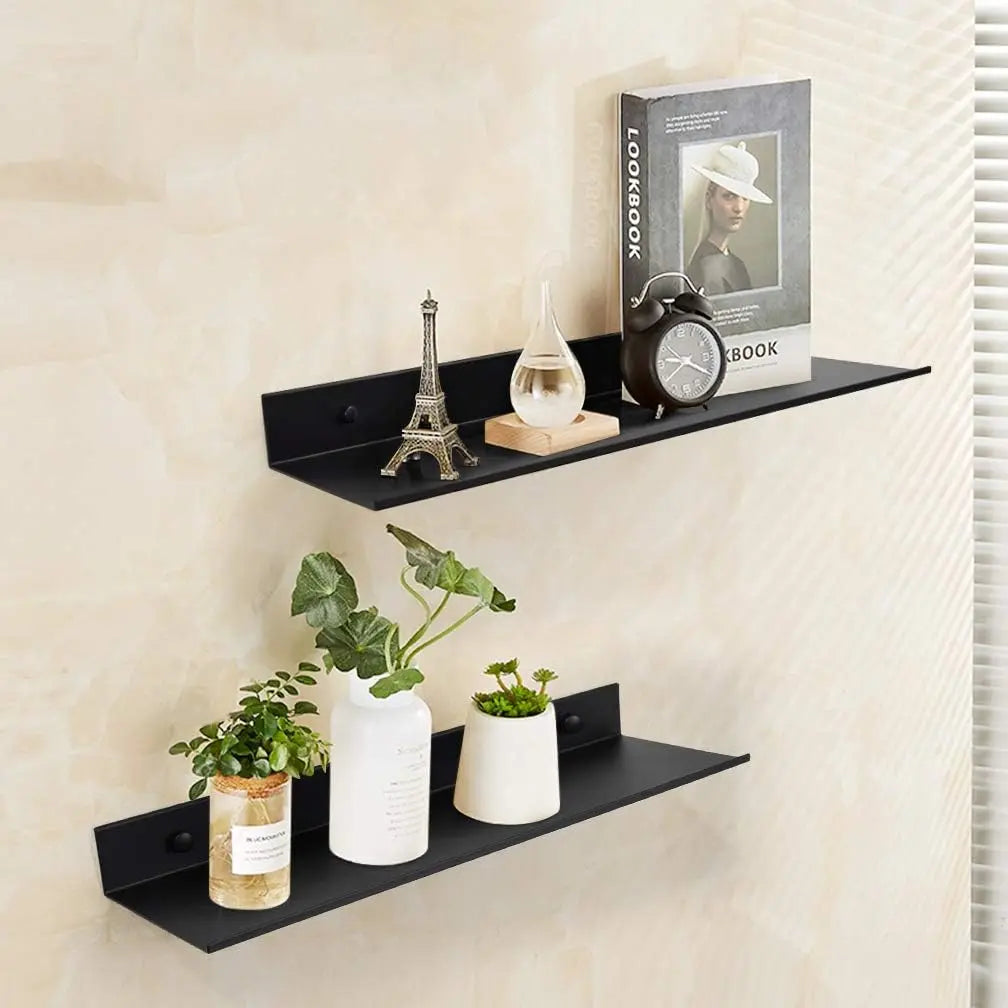 Wandregal Aluminium – 3 Größen, Schwarz & Weiß