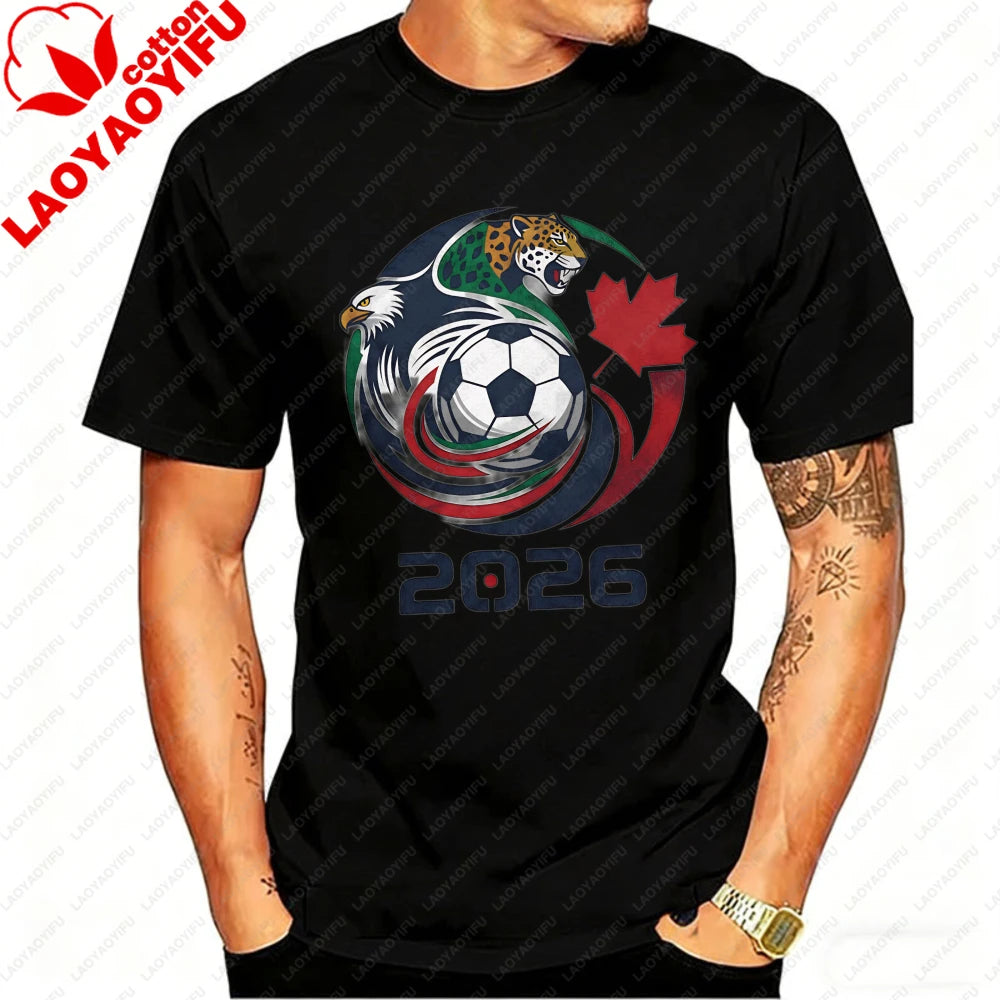 Herren Sport T-Shirt WM 2026 – USA, Kanada & Mexiko Fußball-Fan
