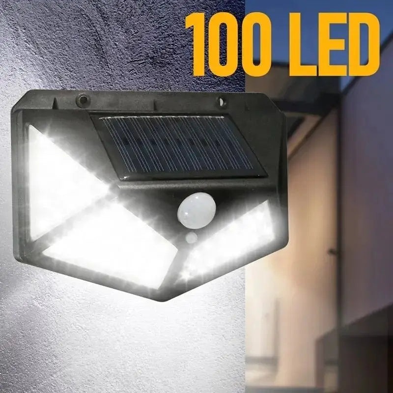Solar-Wandleuchte – 100 LEDs, Bewegungsmelder & Garten