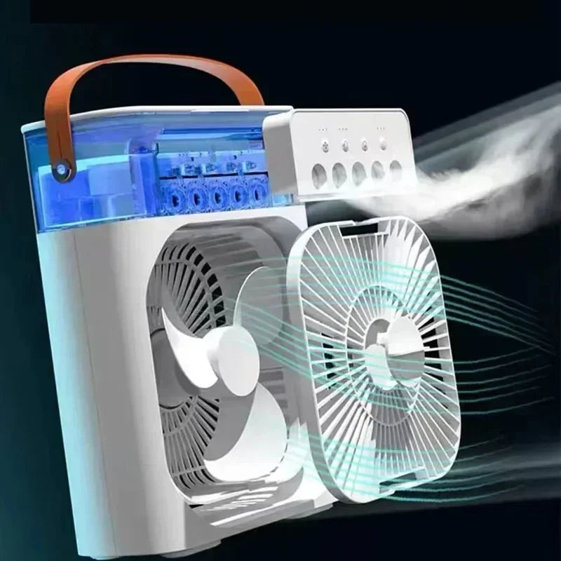 3-in-1 Luftkühler – Ventilator, Befeuchter & LED, USB