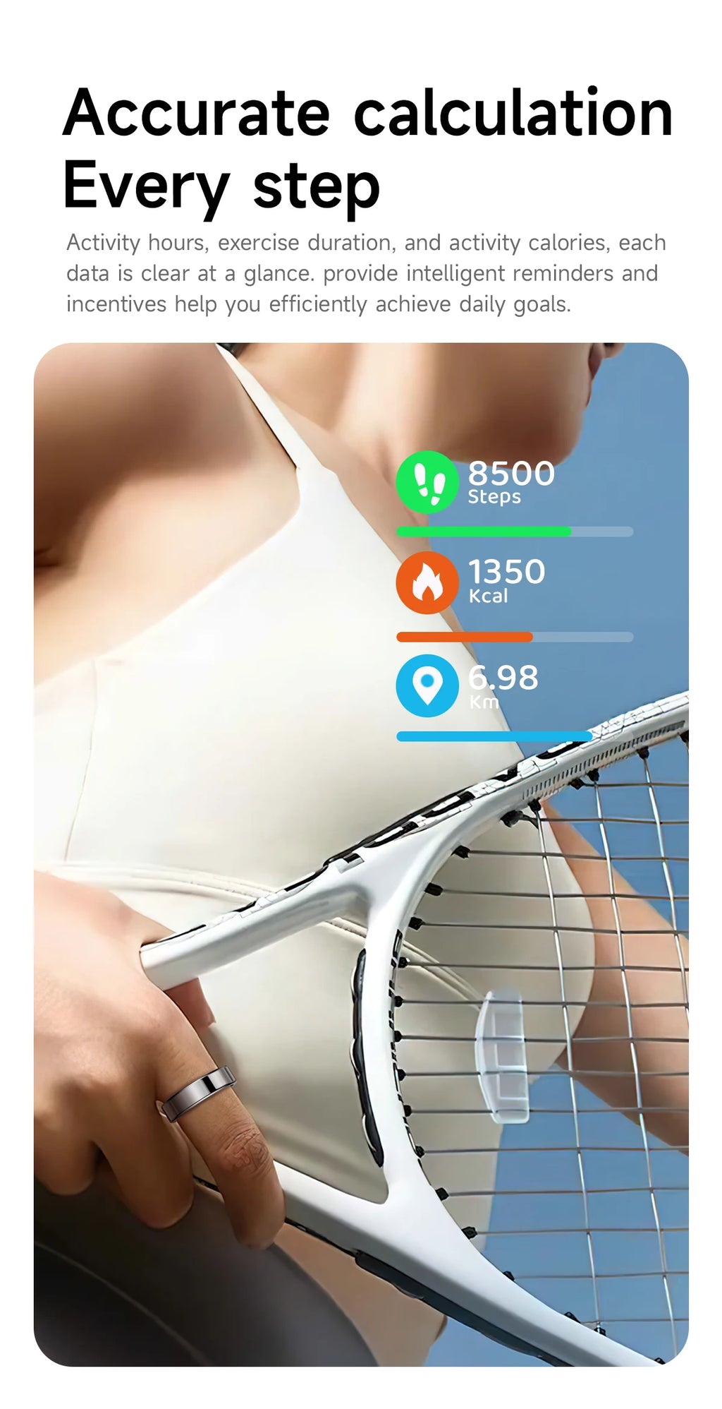 Smart Ring – Gesundheitsmonitor, 5ATM & Multi-Sport