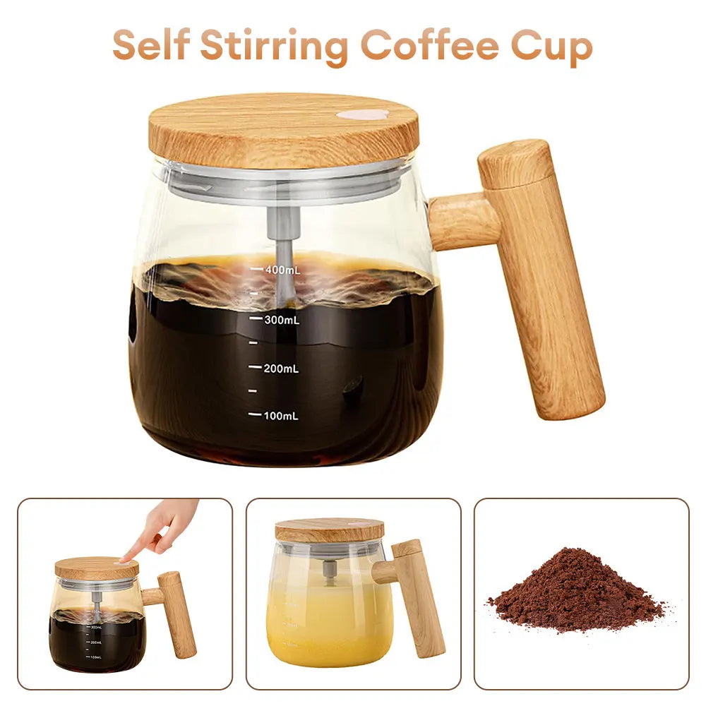 Elektrischer Selbstmischbecher 400ml – Kaffee & Getränke