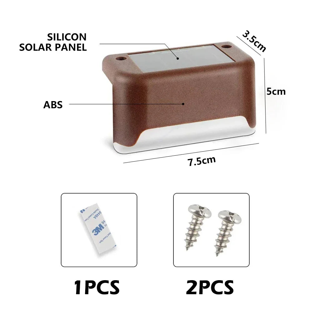 Solar-Stufenleuchte – Warmweiß, Garten & Terrasse