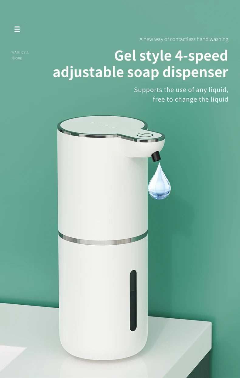 Automatischer Seifenspender – 380ml, wiederaufladbar, 4 Stufen | Sensor-Dispenser