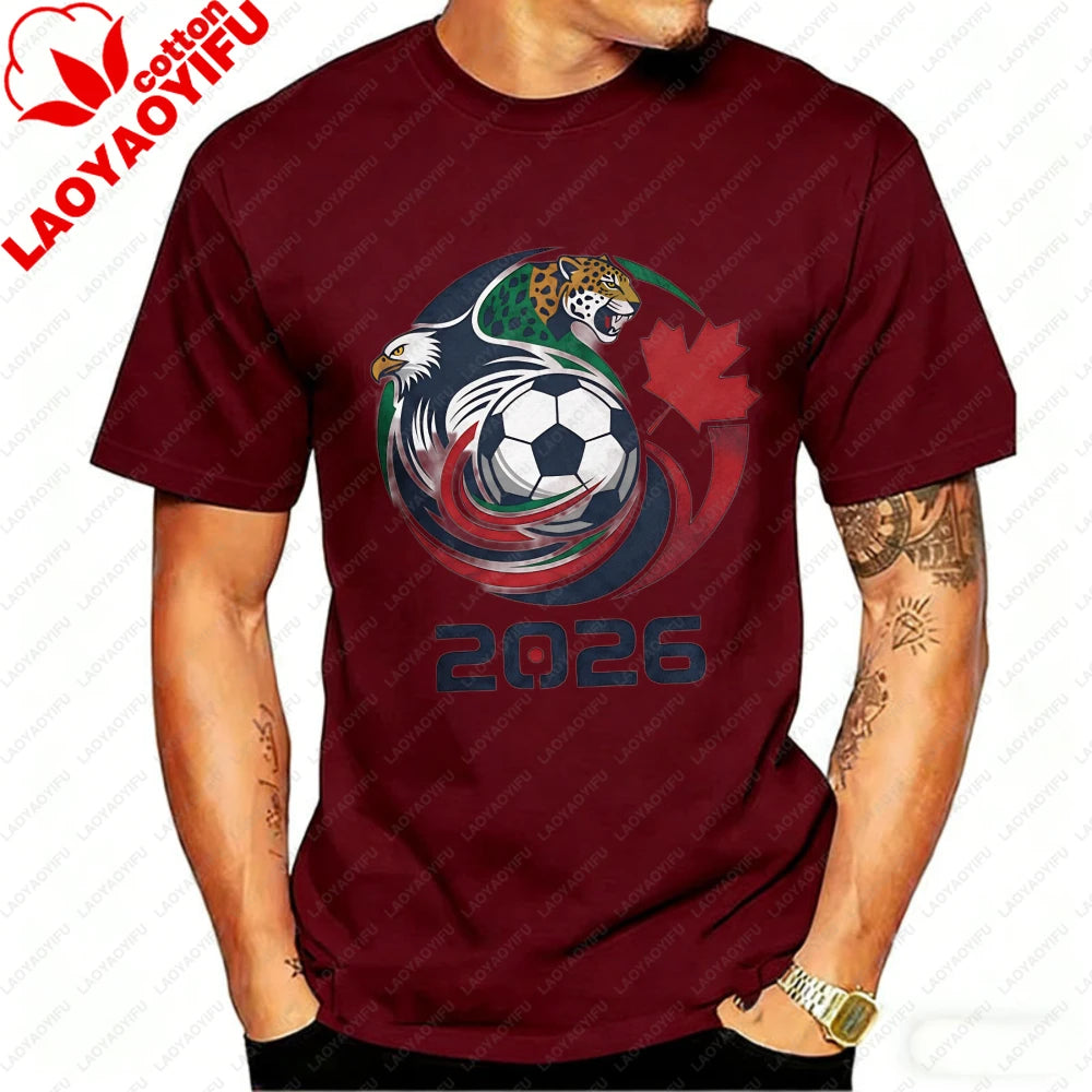 Herren Sport T-Shirt WM 2026 – USA, Kanada & Mexiko Fußball-Fan