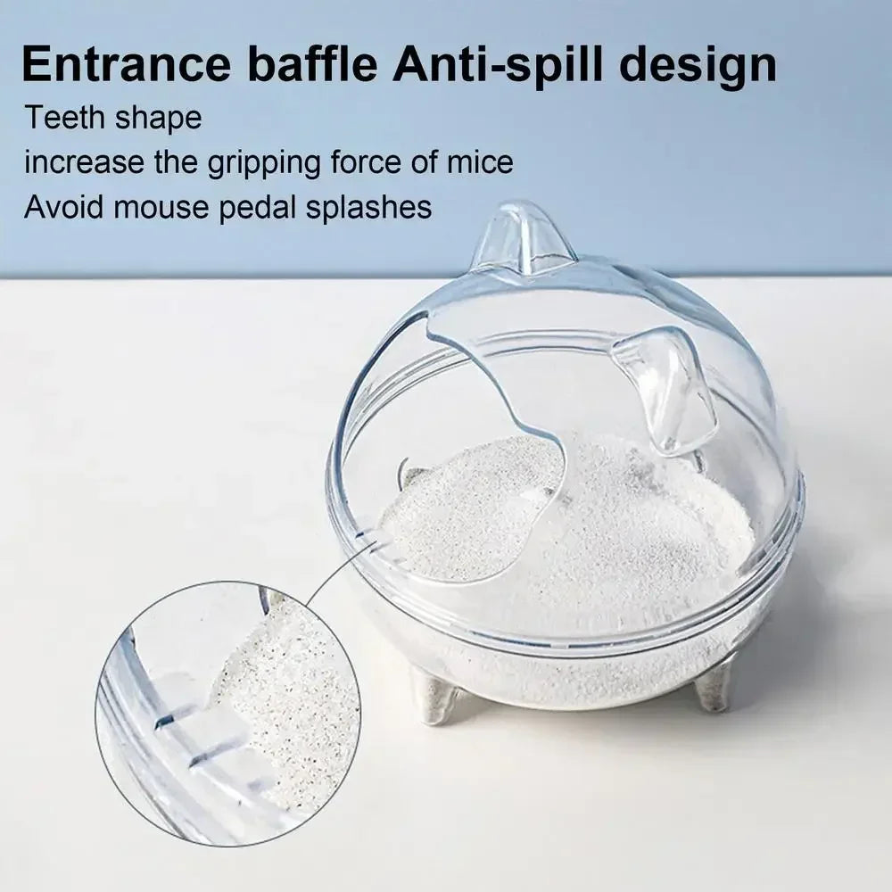 Hamster-Badhaus – Transparent, Anti-Spill & für Kleintiere