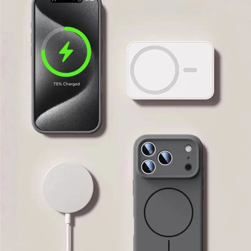 iPhone Hülle Flüssigsilikon – MagSafe & weiches Finish