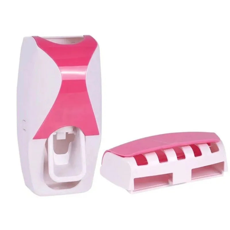 Zahnbürsten-Wandset – Halter, Zahnpasta-Spender & Becher