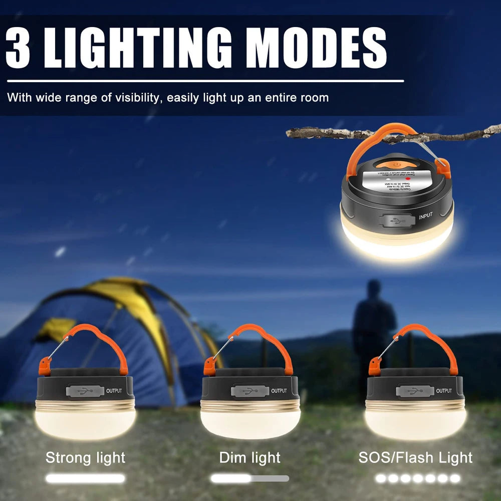 Campinglaterne 10W – USB aufladbar, 1200mAh & hängbar