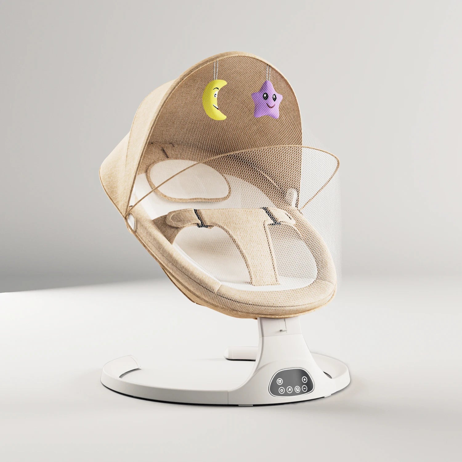 Elektrische Baby-Wiege – Bluetooth, Musik & Moskitonetz