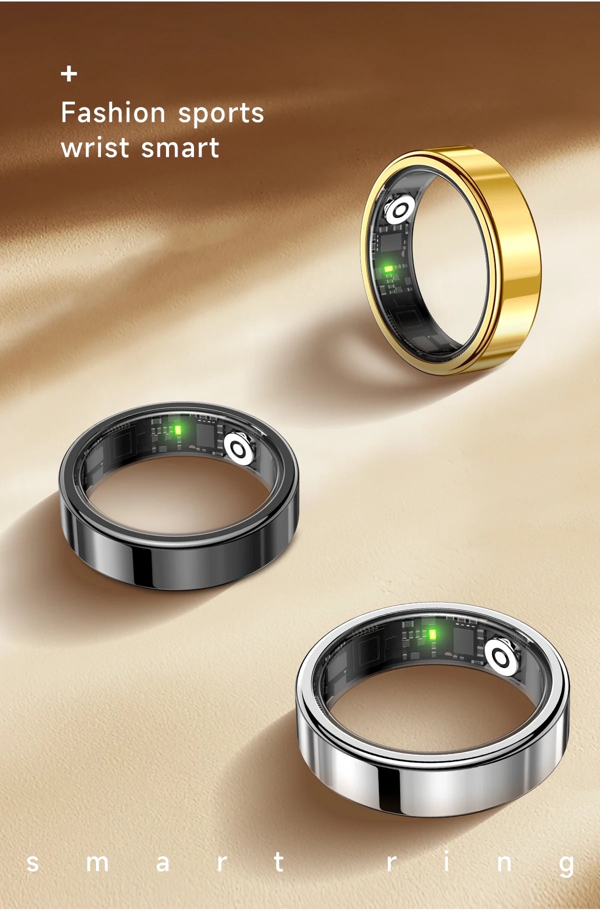 Smart Ring – Gesundheitsmonitor, 5ATM & Multi-Sport
