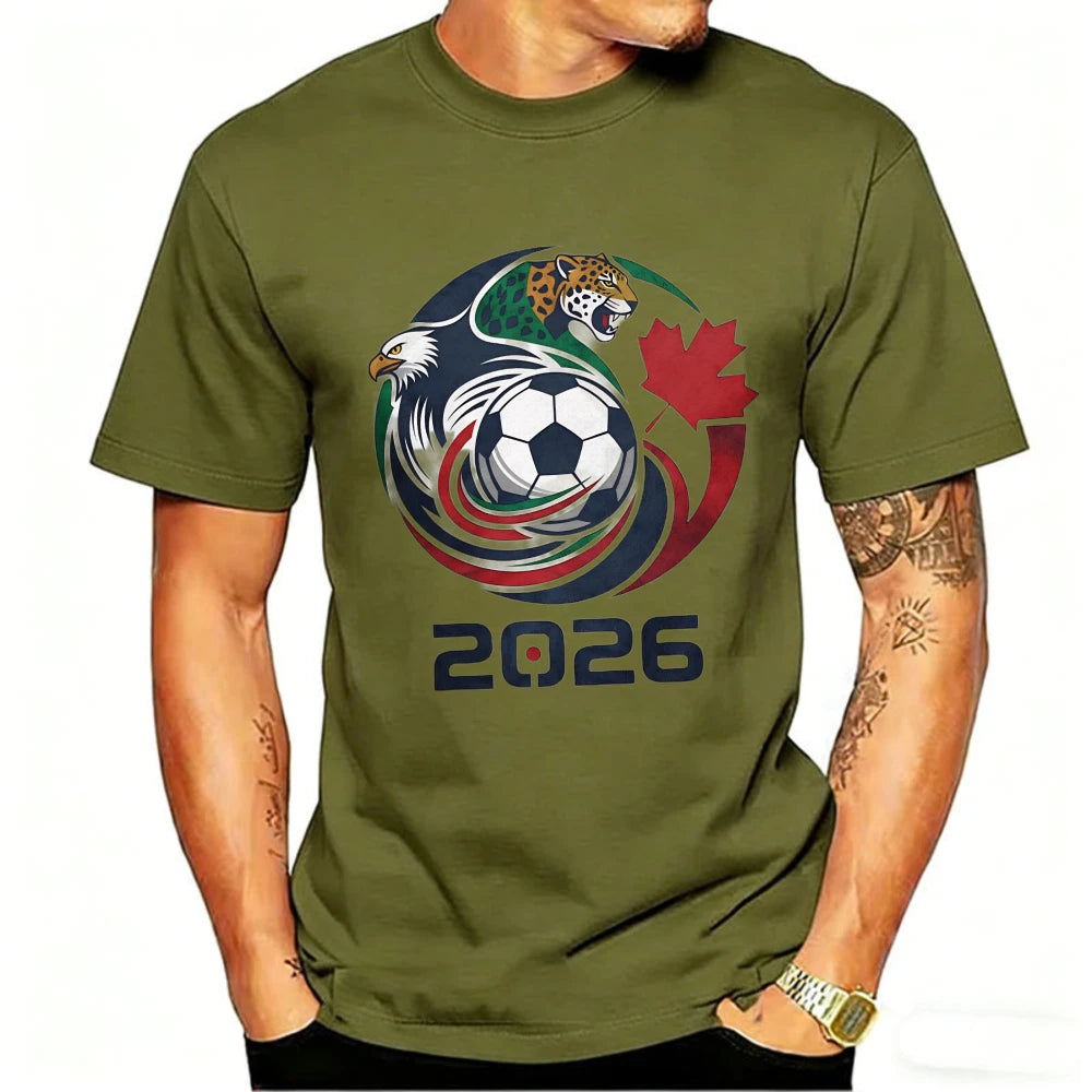 Herren Sport T-Shirt WM 2026 – USA, Kanada & Mexiko Fußball-Fan