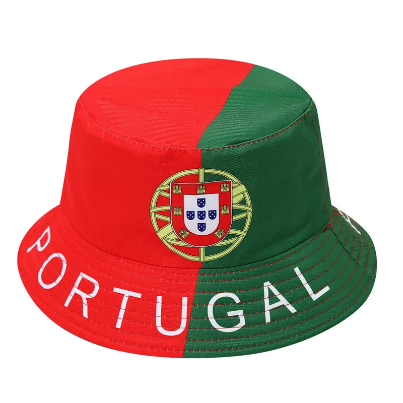 Länderflaggen Bucket Hat – Wendbar, Fußball-Fan & Outdoor