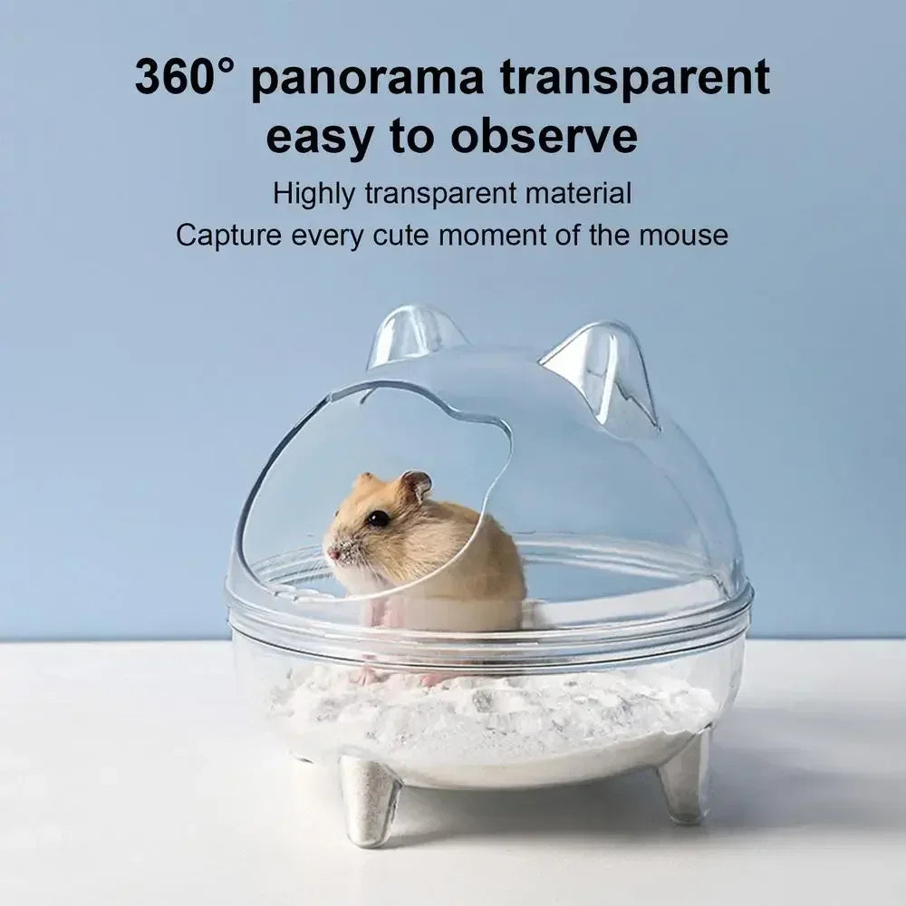 Hamster-Badhaus – Transparent, Anti-Spill & für Kleintiere