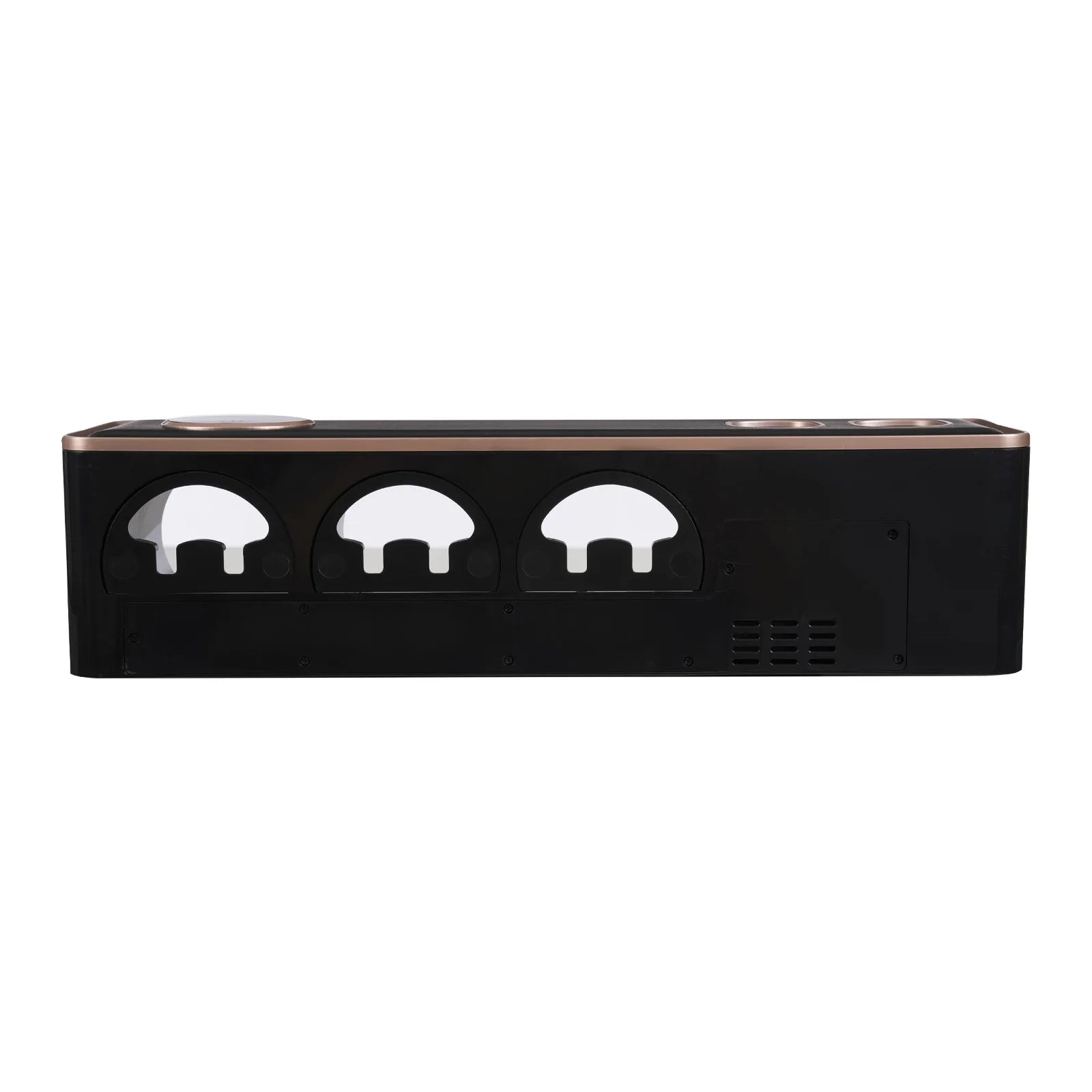Porta Disinfettante UV per spazzolini con asciugatura, 2 Pareti Bagno, dispenser automatico di dentifricio, 6 vani per spazzolini, Nero