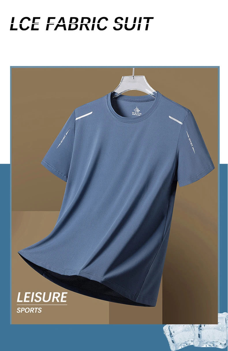 Herren Sport-T-Shirt schnell trocknend – Atmungsaktiv, Outdoor, Laufen & Wandern | M–5XL