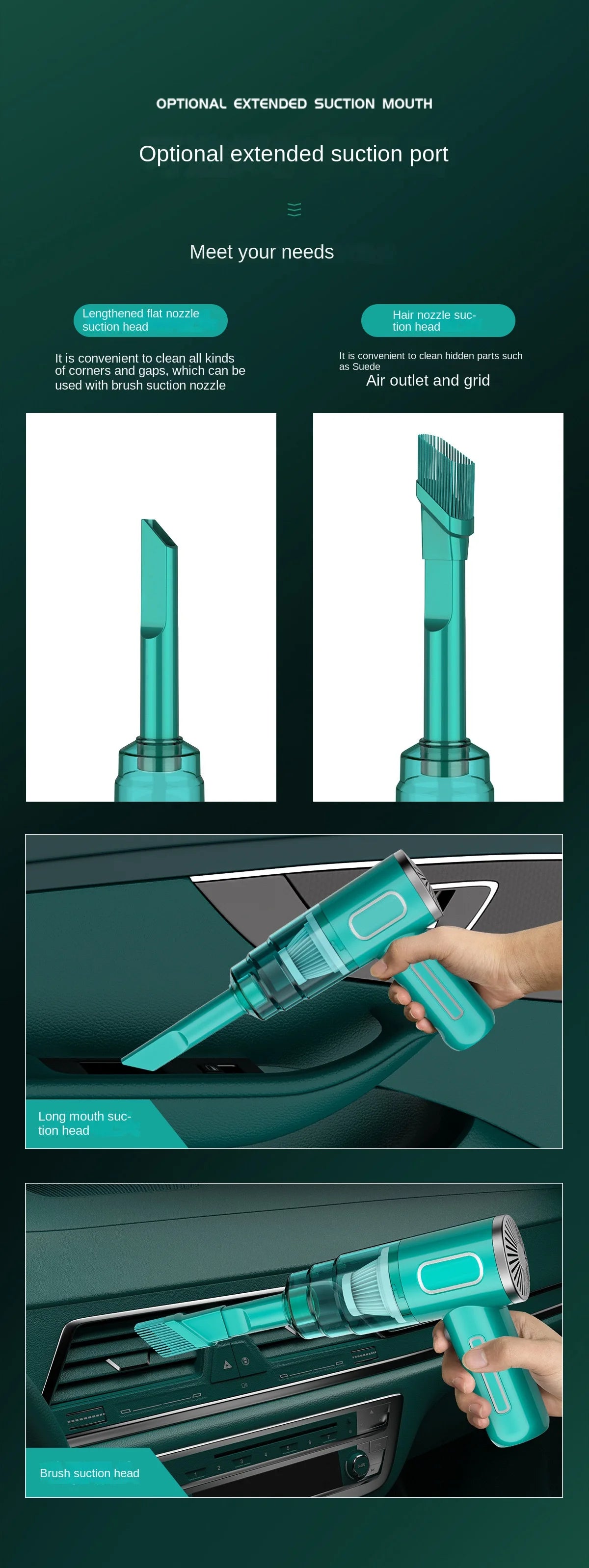 Auto-Staubsauger Kabellos – 5000 Pa Nass & Trocken
