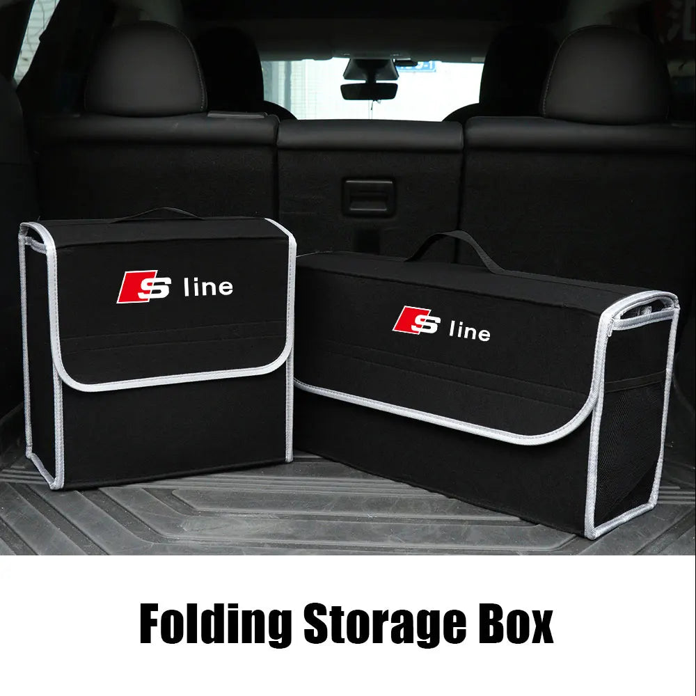 Audi Kofferraum-Organizer aus Filz – Aufbewahrungsbox für A3 A4 A5 A6 Q3 Q5 S-Line & mehr