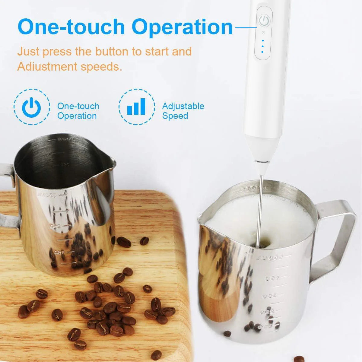 Mini Milchaufschäumer USB – 3 Stufen Kaffee & Cappuccino