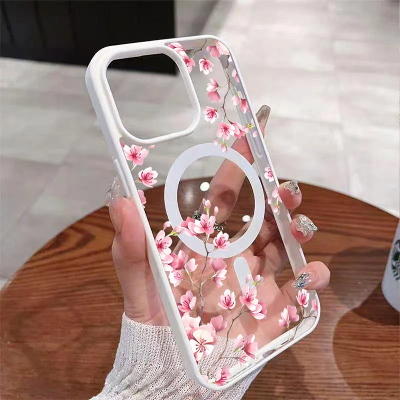 iPhone Hülle Kirschblüten – Magnetisch & Transparent