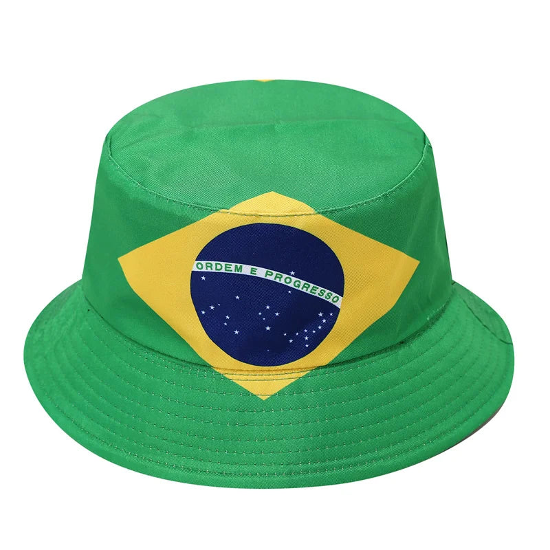 Länderflaggen Bucket Hat – Wendbar, Fußball-Fan & Outdoor
