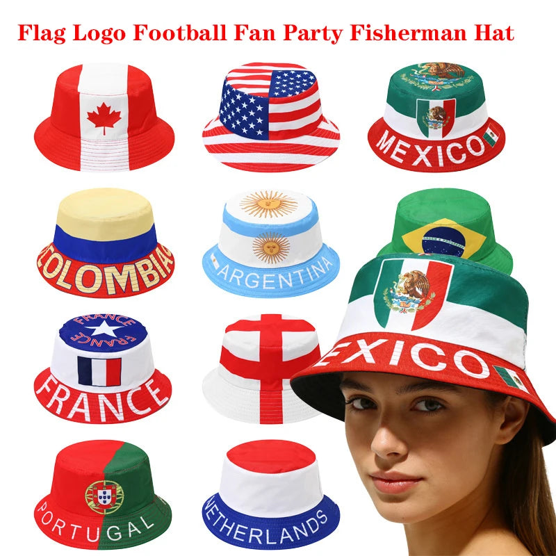 Länderflaggen Bucket Hat – Wendbar, Fußball-Fan & Outdoor